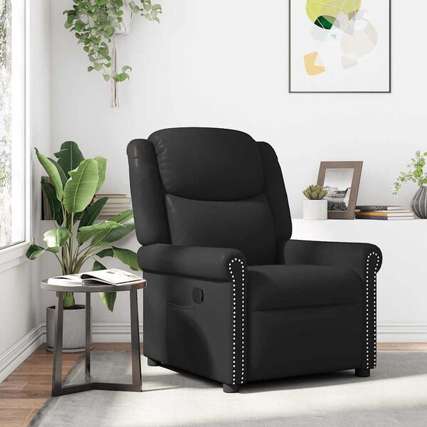 vidaXL Sillón reclinable cuero sintético negro brillante