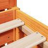 vidaXL Cama sin colch&oacute;n madera maciza de pino marr&oacute;n cera 140x200 cm