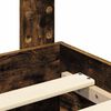 vidaXL Estructura de cama con cabecera Roble ahumado 120 x 200 cm