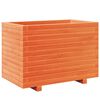 vidaXL Jardinera madera maciza de pino marr&oacute;n cera 70x40x49,5 cm