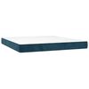 vidaXL Cama box spring con colch&oacute;n terciopelo azul oscuro 180x200 cm