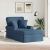 vidaXL Chaise Lounge con Falda con coj&iacute;n Azul 91 x 157 x 91 cm tela