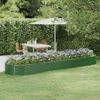 vidaXL Jardinera arriate acero galvanizado verde 396x100x36 cm