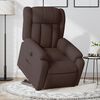 vidaXL Sill&oacute;n el&eacute;ctrico reclinable elevable de tela marr&oacute;n oscuro