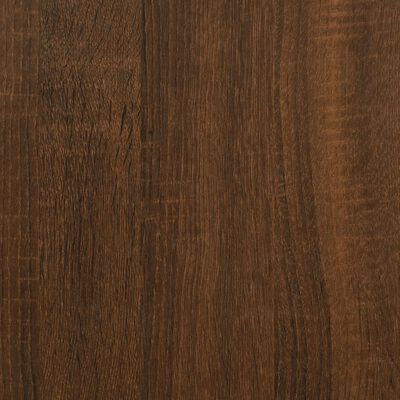 vidaXL Mesita de noche patas madera maciza marrón roble 40x35x69 cm