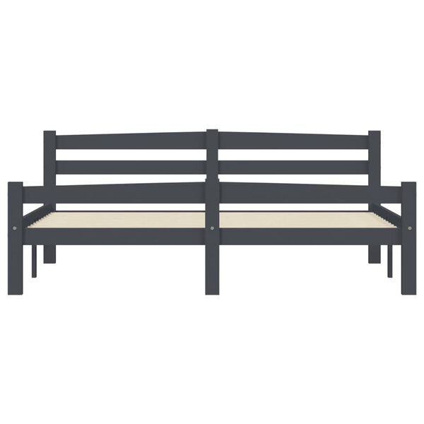 vidaXL Estructura de cama con 4 cajones pino gris oscuro 160x200 cm