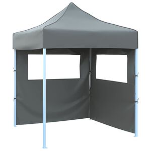 vidaXL Carpa plegable profesional 2 paredes acero gris antracita 2x2 m