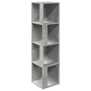 vidaXL Mueble de esquina madera ingenier&iacute;a gris hormig&oacute;n 33x33x132 cm