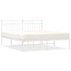 vidaXL Estructura cama sin colch&oacute;n con cabecero metal blanco 150x200cm