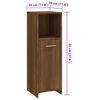 vidaXL Armario de baño madera contrachapada roble marrón 30x30x95 cm