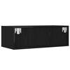 vidaXL Mueble de TV con luces LED roble negro 75x35,5x25 cm