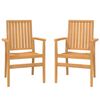 vidaXL Sillas de jard&iacute;n apilables 2 uds madera de teca 56,5x57,5x91 cm