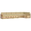 vidaXL Conjunto de sof&aacute;s de exterior 6 uds. y Beige Poli&eacute;ster