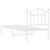 vidaXL Estructura cama sin colchón con cabecero metal blanco 75x190 cm