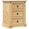vidaXL Mesita de noche Corona madera maciza de pino 53x39x66 cm