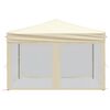 vidaXL Carpa para fiestas plegable con paredes laterales crema 3x3 m