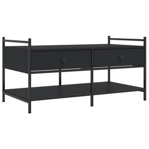 vidaXL Mesa de centro madera de ingenier&iacute;a negro 99x50x50 cm