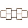 vidaXL Estantería de pared madera ingeniería roble ahumado 159x18x65cm
