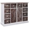 vidaXL Aparador con 10 cajones madera marr&oacute;n 113x30x79 cm