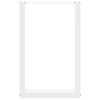 vidaXL Patas para mesa de comedor en forma de U (2 unidades), color blanco, 50 x (72-73) cm, acero