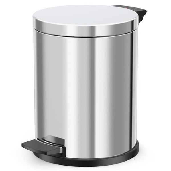 Hailo Papelera pedal Solid acero inox cubo interior galvanizado M 12L