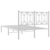 vidaXL Estructura cama sin colch&oacute;n con cabecero metal blanco 120x200cm