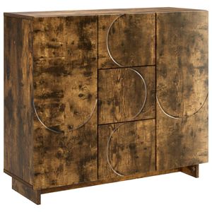 vidaXL Aparador Roble Ahumado 85,5 x 31 x 75 cm Madera de ingenier&iacute;a