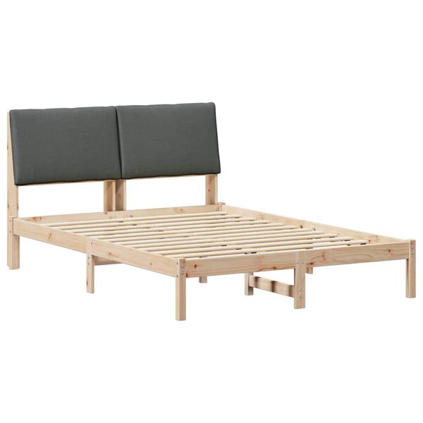 vidaXL Estructura de cama Negro y gris oscuro 150 x 200 cm