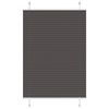 vidaXL Estor Plisado negro 95x150 cm Tela Ancho 94,4 cm Poli&eacute;ster
