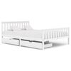 vidaXL Estructura de cama sin colch&oacute;n madera de pino blanco 140x200 cm