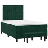 vidaXL Cama box spring con colch&oacute;n terciopelo verde oscuro 120x200 cm