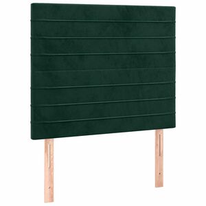 vidaXL Cabecero de cama verde oscuro 80x5x118/128 cm Terciopelo