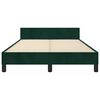 vidaXL Estructura cama sin colch&oacute;n terciopelo verde oscuro 120x190cm