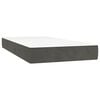 vidaXL Cama box spring con colch&oacute;n terciopelo gris oscuro 100x200 cm