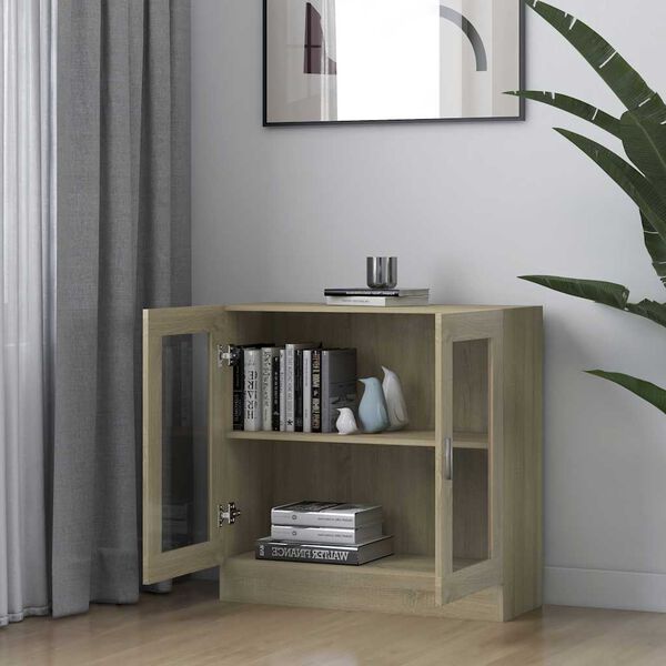 vidaXL Armario libros madera contrachapada color roble 82,5x30,5x80 cm