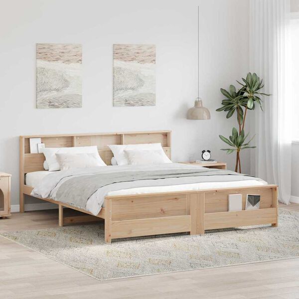 vidaXL Estructura de cama Marr&oacute;n 180 x 200 cm Madera de ingenier&iacute;a