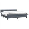 vidaXL Cama box spring con colchones terciopelo gris oscuro 180x210 cm