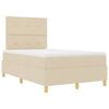 vidaXL Cama tipo Box Spring con colch&oacute;n Crema 120 x 190 cm tela