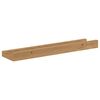vidaXL Estante de pared con estante 4 pcs Marr&oacute;n 40 x 9 x 3 cm