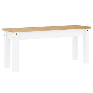 vidaXL Banco de comedor PANAMA madera maciza pino blanco 105x30x45 cm