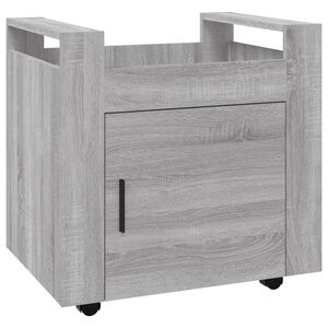 vidaXL Carrito de escritorio contrachapada gris Sonoma 60x45x60 cm