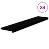 vidaXL Pelda&ntilde;os de escalera 4 uds madera maciza roble marr&oacute;n negro