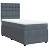vidaXL Cama box spring con colchón terciopelo gris oscuro 80x200 cm