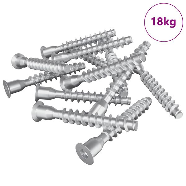 vidaXL Tornillos Confirmat 2500 pcs Plateado Metal
