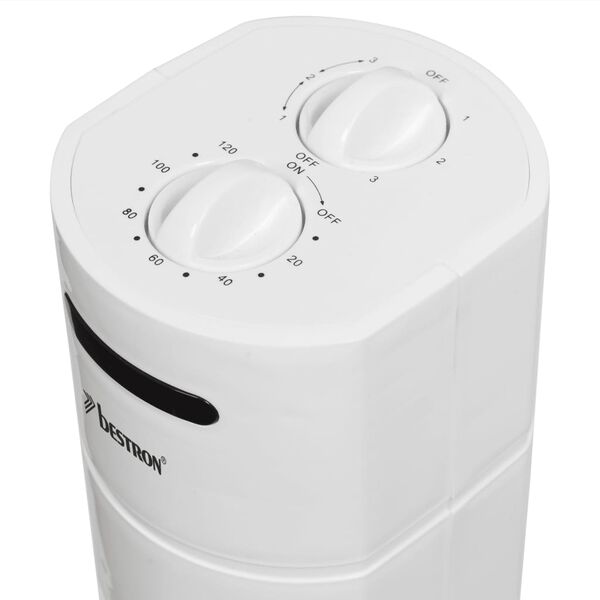 Bestron Ventilador de torre con temporizador 80 cm 35 W blanco AFT760W