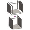 vidaXL Le&ntilde;ero antracita 40x40x40 cm Acero laminado en fr&iacute;o