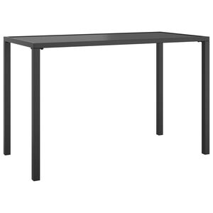 vidaXL Mesa de comedor para jard&iacute;n acero gris antracita 110x54x70 cm