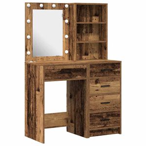 vidaXL Mesa de tocador 2 uds. Marr&oacute;n 50 x 41 x 135 cm
