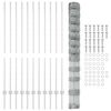 vidaXL Valla con Poste Plateado 1,4 x 25 m Acero