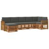 vidaXL Conjunto de sof&aacute;s de exterior 6 uds. Natural y Antracita